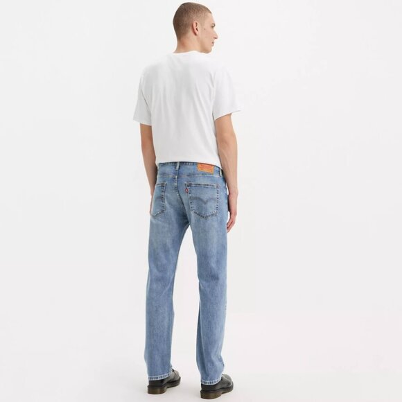 Levi's 505 Men's Jeans Regular Fit 34x30 Blue Medium Wash Stretch Straight Leg - Picture 3 of 13